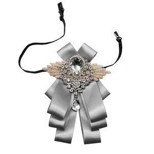 6718 Sparkle Bow Ties and Big Rhinestone Bow Tie Satin Ribbon Bowtie